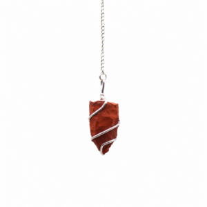 Raw Gemstone Pendulum - Red Jasper