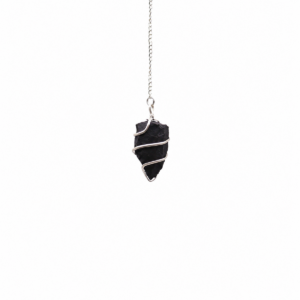 Raw Gemstone Pendulum - Black Agate