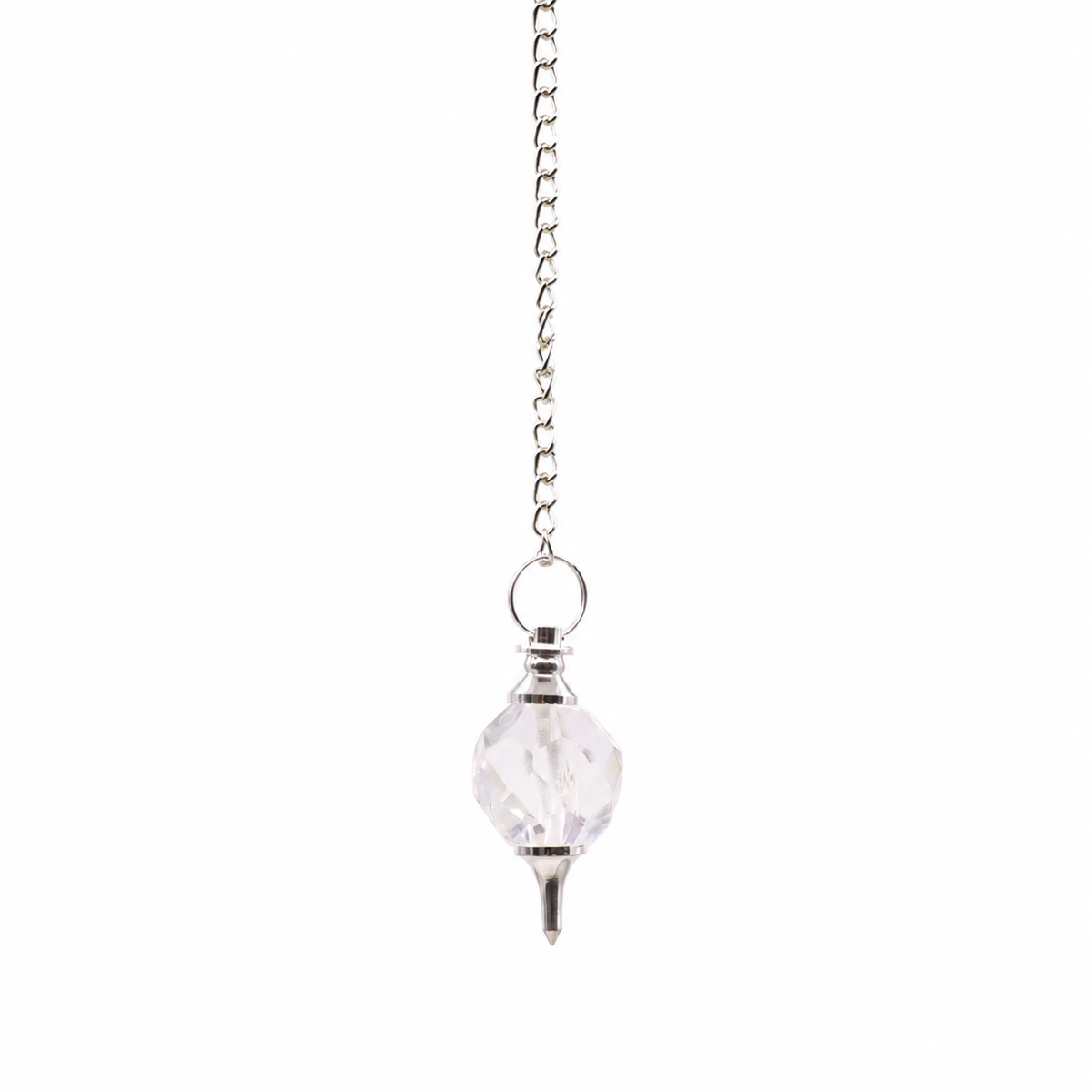 Facted Gemstone Pendulum - Rock Quartz