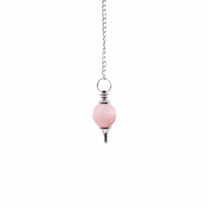 Facted Gemstone Pendulum - Rose Quartz
