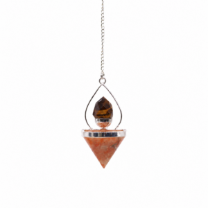 Gemstone Lantern of Life Pendulum - Sunstone & Tigereye