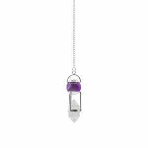 Seeker of Truth - Double Power Pendulum - Amethyst Globe - Clear Quartz Double Terminated