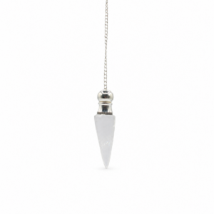 Secret Cavity Discovery of Truth Pendulum - Clear Quartz - Silver Plated