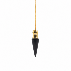 Secret Cavity Discovery of Truth Pendulum - Black Agate - Gold Plated