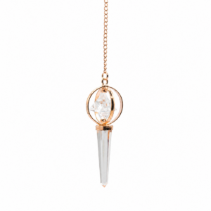 Stellar Gateway - Two Piece Spinning Merkaba Star in Copper Pendulum - Clear Quartz