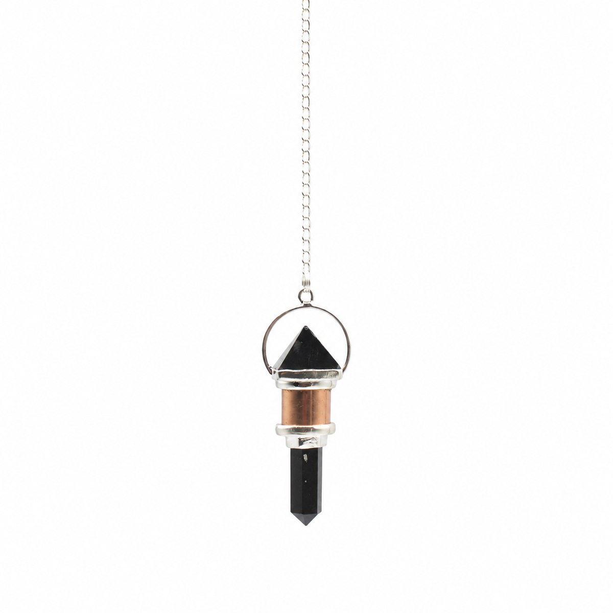 The Night Watcher- Combo Piece Copper Pendulum - Obsidian