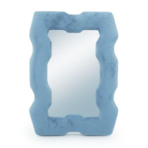 Soft Squiggly Mirror – Chunky Frame – Royal Blue (30.5x22.5x2.3cm)