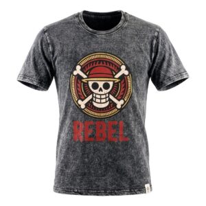Nomad Sari Stonewashed Cotton T-Shirt - Rebel - Charcoal - Medium