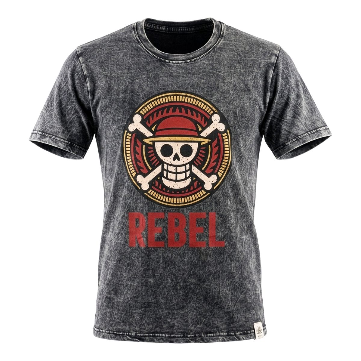 Nomad Sari Stonewashed Cotton T-Shirt - Rebel - Charcoal - Medium