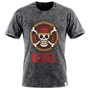 Nomad Sari Stonewashed Cotton T-Shirt - Rebel - Charcoal - XL