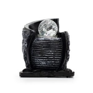 Tabletop Water Feature -15x13x20cm - Water Pot & Crystal Ball