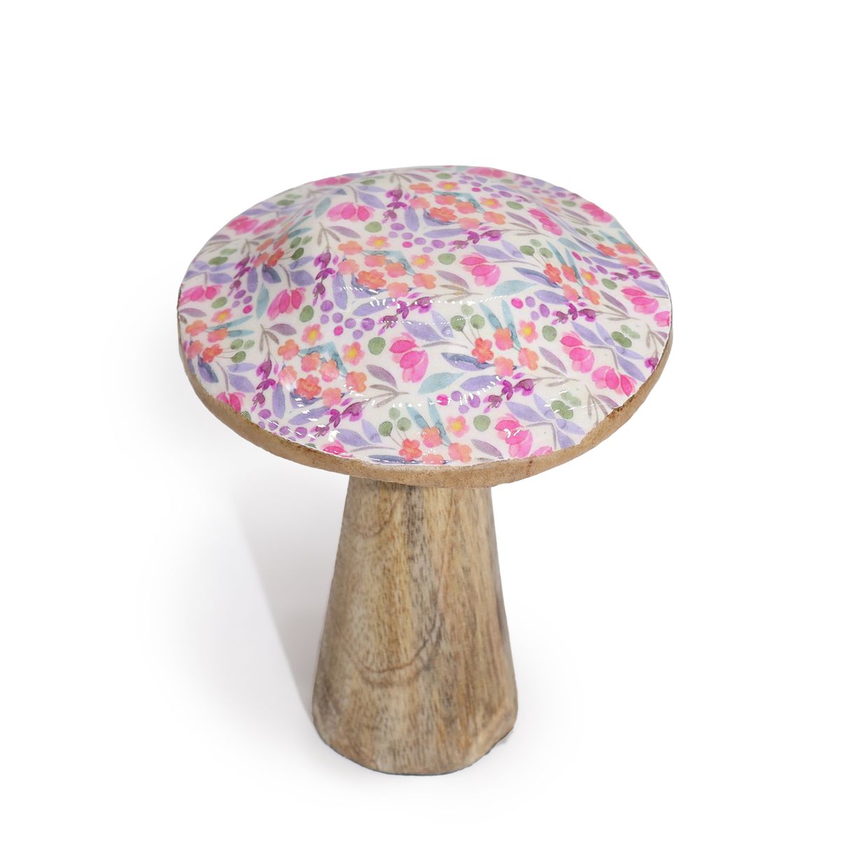 Small Enamelled Mushroom - 10cm - Pretty Floral