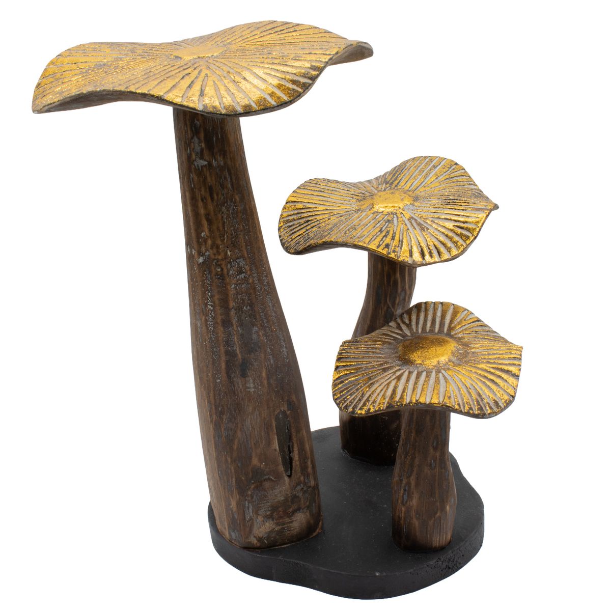 Large Golden Mushroom Art - 32cm - Natural