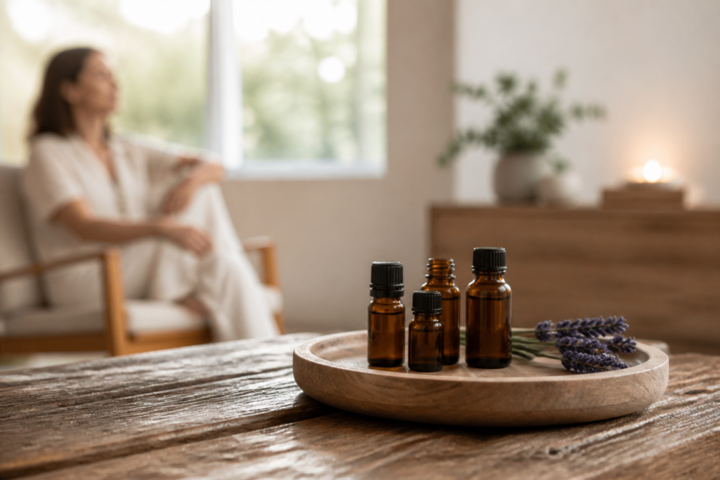 what essential oils can help create a calm atmosphere?